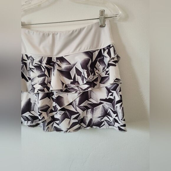 FILA Skort Mini Skirt Tennis Golf With Shorts White Black Sporty Preppy Medium - Picture 4 of 9